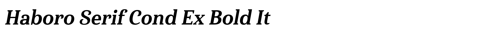 Haboro Serif Cond Ex Bold It image